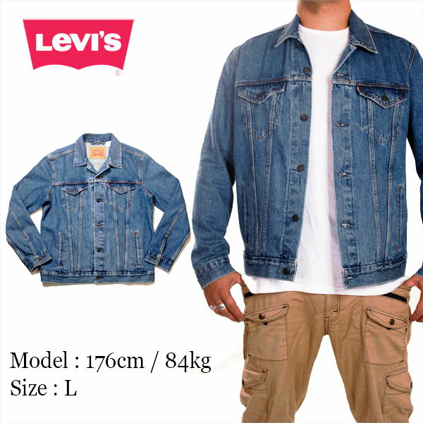 リーバイス Gジャン メンズ LEVIS デニム ジャケット 大きいサイズ トラッカー ジャケット ヴィンテージデニムウォッシュ B系 ストリート系 ヒップホップ ダンス 衣装 ブランド ファッション AMAZING アメージング デニムジャケット