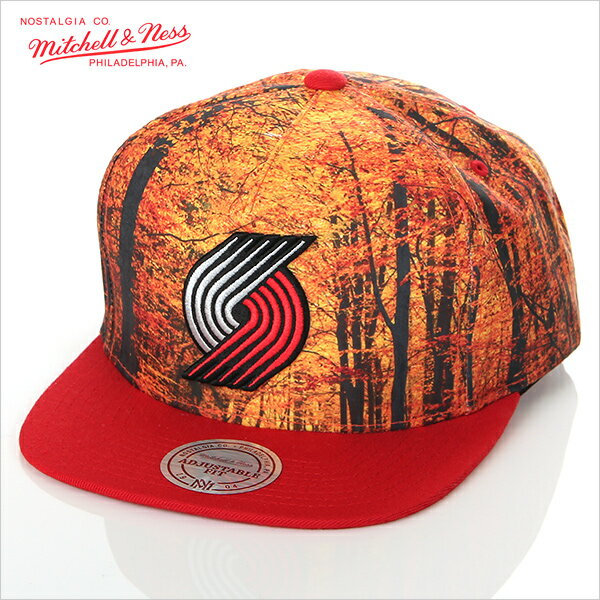 ミッチェル＆ネス キャップ メンズ レディース MITCHELL NESS スナップバックキャップ 帽子 PORTLAND TRAIL BLAZERS (レッド 赤) ファッション 服 ヒップホップ ダンス 衣装 AMAZING アメージング