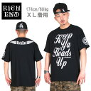 【★あす楽対応★】▼SALE ▼RICHEND/リッチエンド Tシャツ 【HEADS UP/ヘッズアップ】ブラック×ホワイト AMAZING アメージング 服