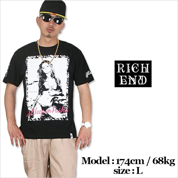 ▼SALE!!!▼RICHEND リッチエンド Tシャツ PUSSY CAT【ブラック×ピンク】ファッション 服 HIPHOP B系 B BOY DANCE ヒップホップ ダンス 衣装 大きいサイズ AMAZING アメージング