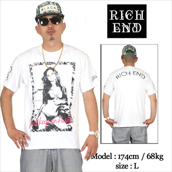 ▼SALE!!!▼RICHEND リッチエンド Tシャツ PUSSY CAT【ホワイト×ピンク】ファッション 服 HIPHOP B系 B BOY DANCE ヒップホップ ダンス 衣装 大きいサイズ AMAZING アメージング