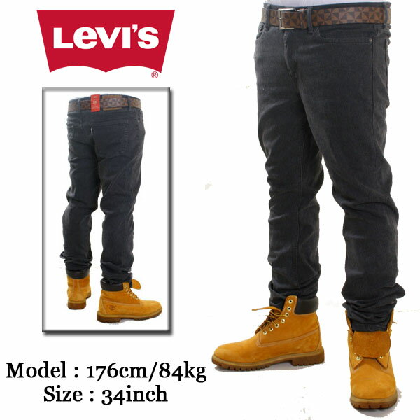 リーバイス　511 Levi`s 黒 2WAY ストレッチ デニムパンツ スモークブラックウォッシュ ジーンズ アメージング 服