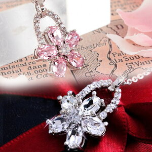 スワロフスキー ネックレス フラワー ペンダント さくら 桜 花 華 オーキッド ジルコニア SWAROVSKI エレメンツ 桜デザインペンダント [ 送料無料 ][ 即納 ]