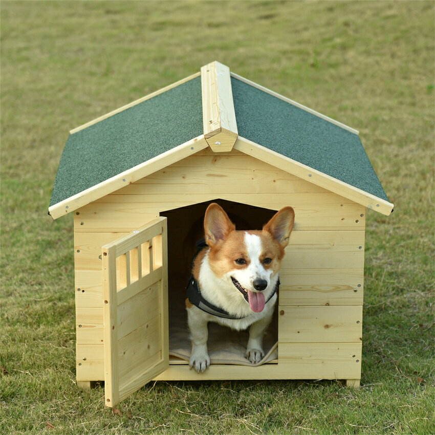 犬小屋 ペットハウス ペットケージ 木製 天然木 犬 室内犬 室外 ペットゲージ オシャレ ボブハウス ペットハウス ペットサークル マット付き 湿気対策 脚高タイプ 清潔ベンリ 表面塗装 丈夫