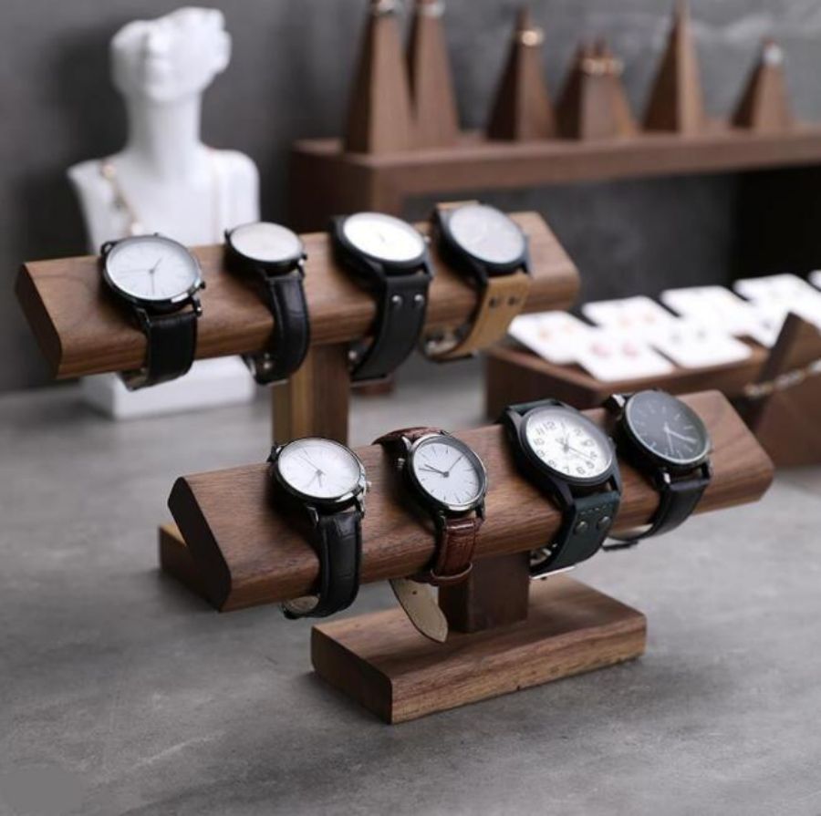 腕時計スタンド おしゃれ 木製 ウオッチスタンド ショーケース 時計ディスプレイ 時計スタンド ブレスレットスタンド 時計置き台 腕時計置き 時計収納 アクセサリー展示
