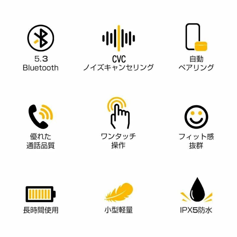 イヤホン ワイヤレスイヤホン CVC bluetoothイヤホン Bluetooth 5.3 ブルートゥー...