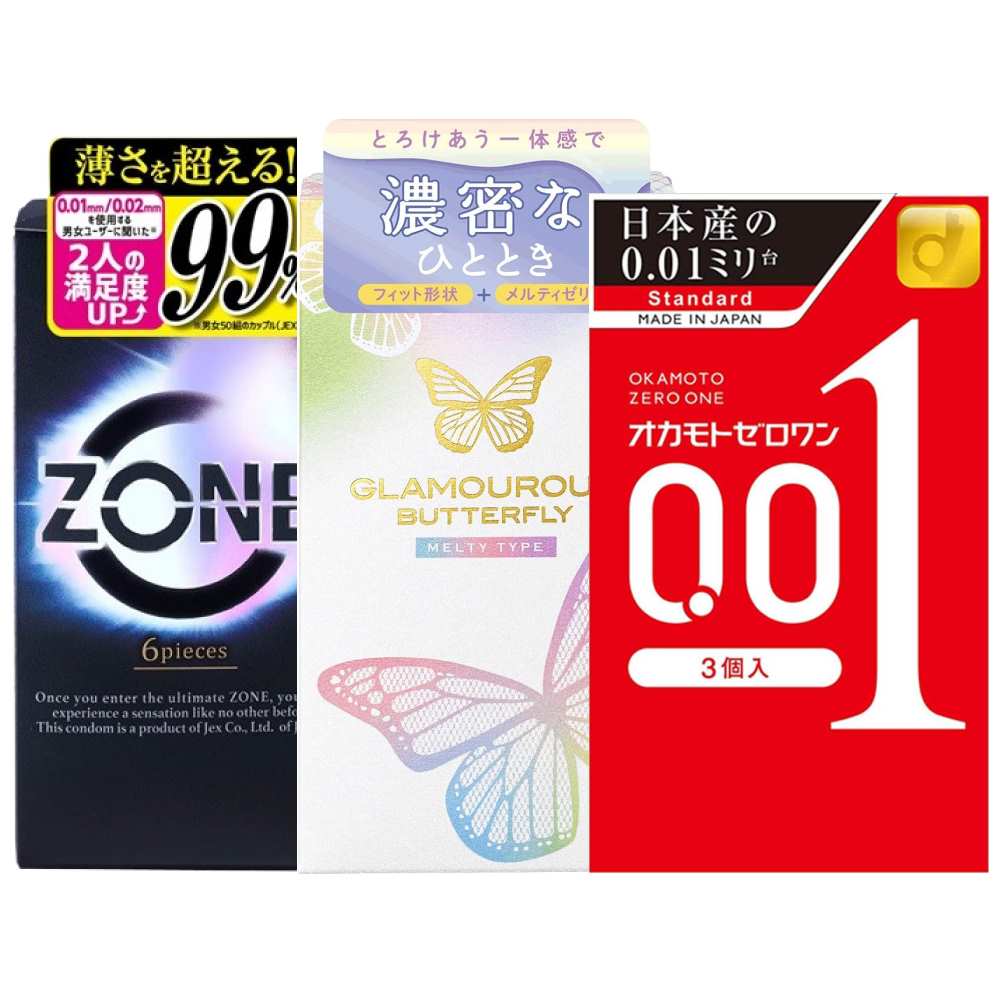 人気 薄型 濃密 ジェクス ZONE 6個入 ジェクス グラマラスバタフライ メルティ 10個入 オカモト ゼロワン 3個入 ハニ…