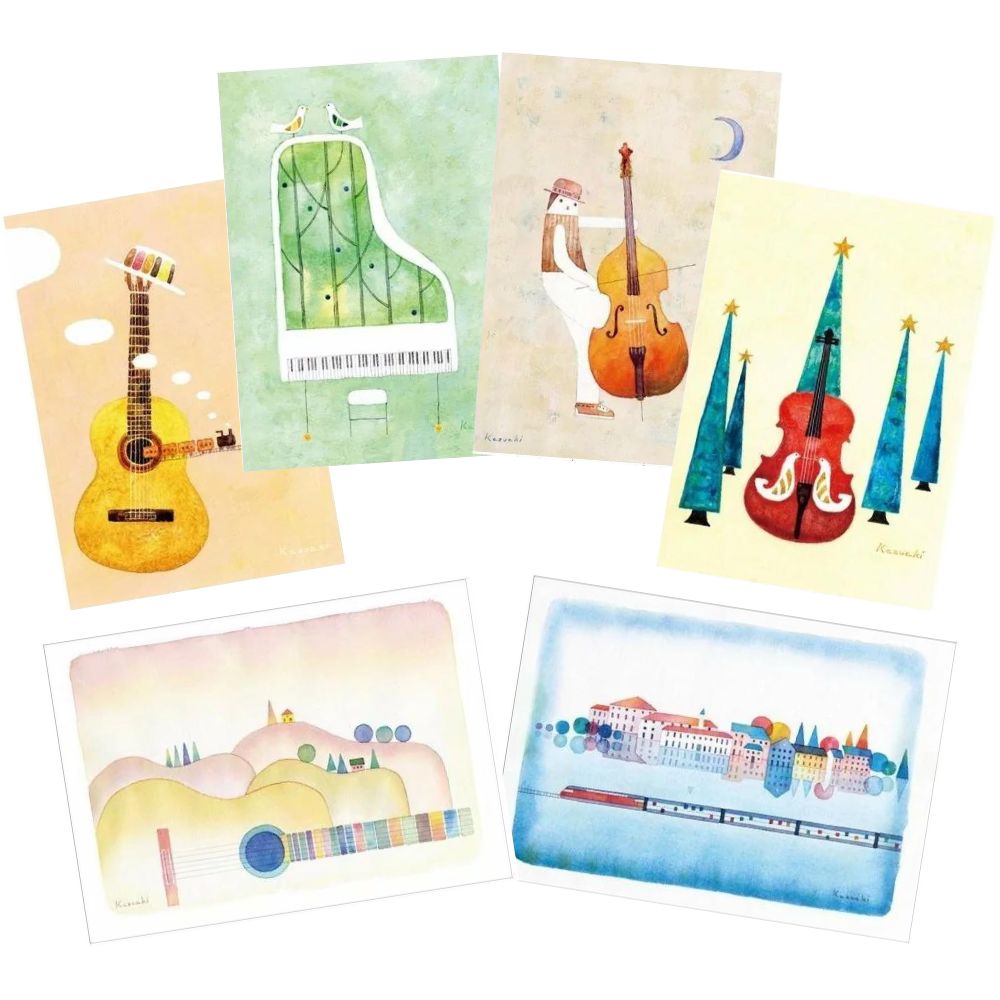 在庫処分お買い得商品 ポストカード イラスト 絵本作家 山田和明 水彩画 6枚セット ラッピング レター ギフト プレゼント MB-B