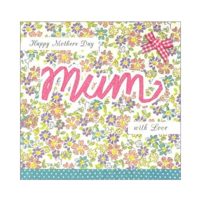 おしゃれ 母の日 グリーティングカード 「ピンク グリーン 紫の花」 MDS-009 封筒付き メッセージカード インポート 輸入カード ラッピング レター ギ...