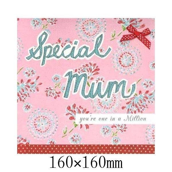 おしゃれ 母の日 グリーティングカード 「赤と水色の花」 MDS-010 封筒付き メッセージカード インポート 輸入カード ラッピング レター ギフト プレゼ...