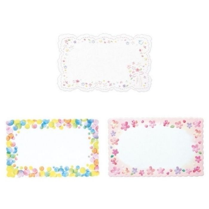 在庫処分お買い得商品 コミュニケーションカード ミニカード エンボス加工 12枚入 プチフルール バブルドット 水彩さくら ラッピング レター ギフト プレゼン...