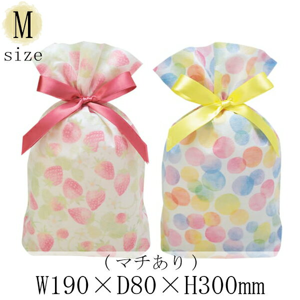 ラッピング 巾着バッグ ポライト Mサイズ 1枚入 ベリー バブルドット バブルドット ラッピング レター ギフト プレゼント MB-B