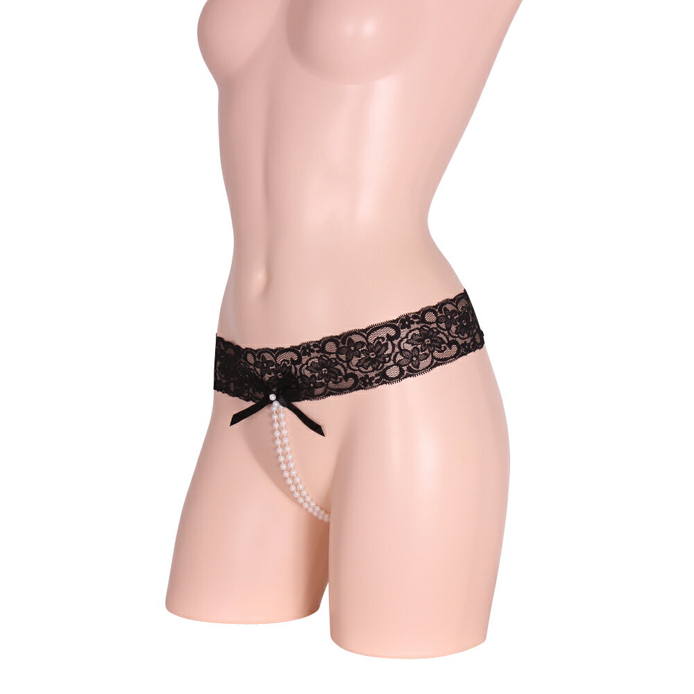 ストッキング ハロウィン コスプレ パーティー 仮装 EROX ダブルパールトリップ Tバック パール付 SEXY ショーツ ブラック MB-B