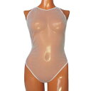 ストッキング ハロウィン コスプレ パーティー 仮装 EROX シースルー競泳水着 Lサイズ 5F1001WH ホワイト MB-B