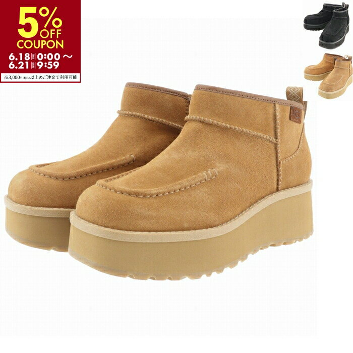 アグ UGG ショートブーツ CITYFUNC ULTRA MINI 厚底 ミドルカットスニーカー 耐水 5cmヒール 1158193 0003