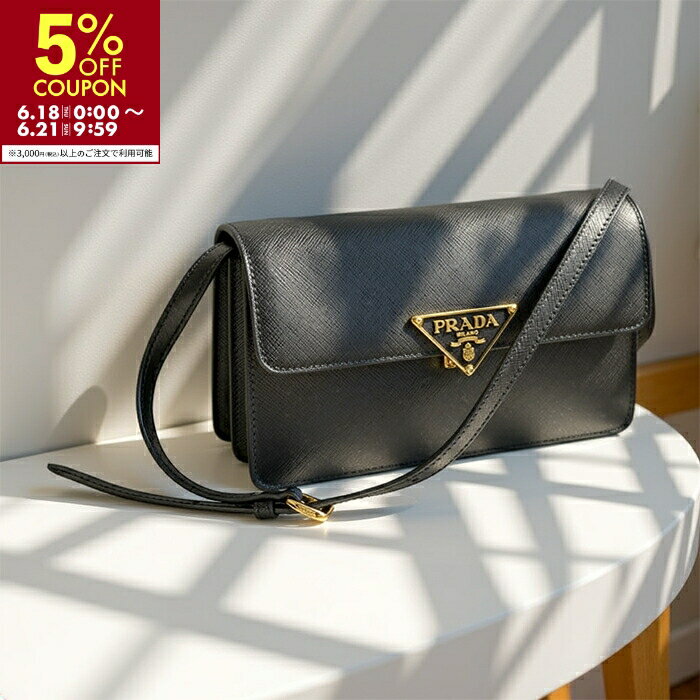 プラダ PRADA ショルダーバッグ サフィアーノレザー ミニバッグ クラッチバッグ ポーチ 2026年春夏新作 1BD386 NZV