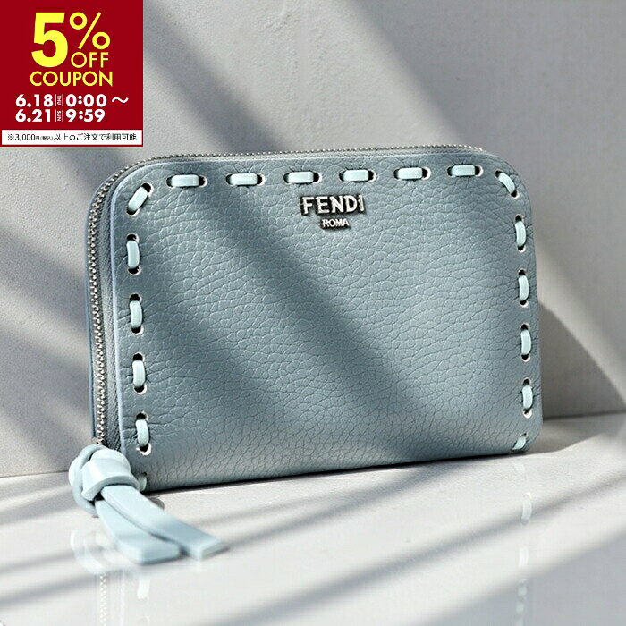 フェンディ FENDI 財布 ジップアラウンド ピーカブー セレリアレザー ミニ財布 小銭入れ コインケース 2026年春夏新作 8M0313 AURN