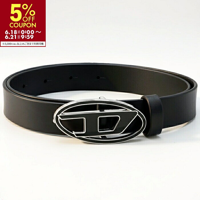 ディーゼル DIESEL レザーベルト レディース メンズ B-1DR 25 レザー 2.4cm幅 オーバルD 2026年春夏新作 X09716 P1245 T8013