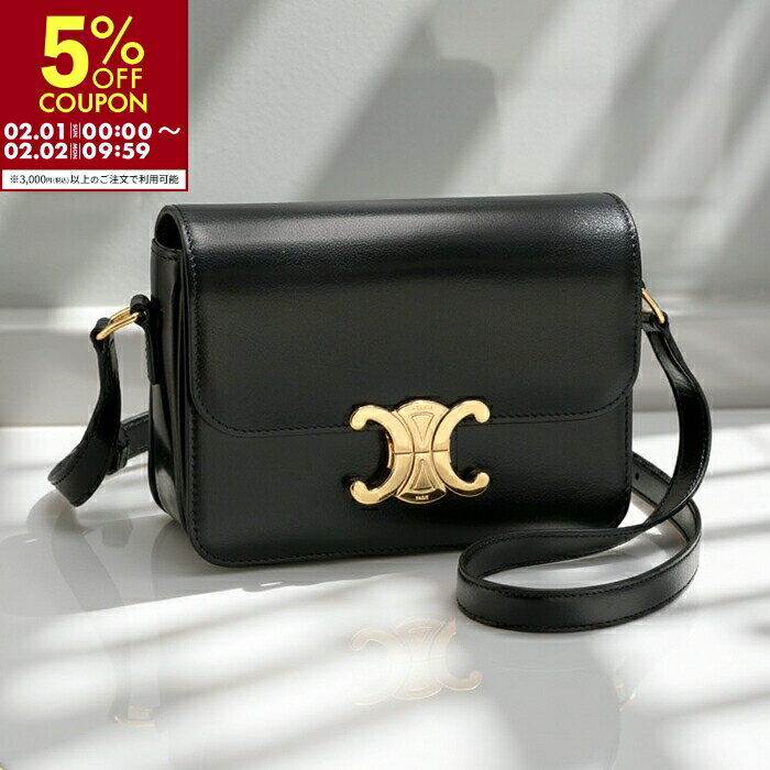 セリーヌ CELINE ショルダーバッグ ティーン トリオンフ TRIOMPHE スモール ブラック 18842 3BF4 38NO