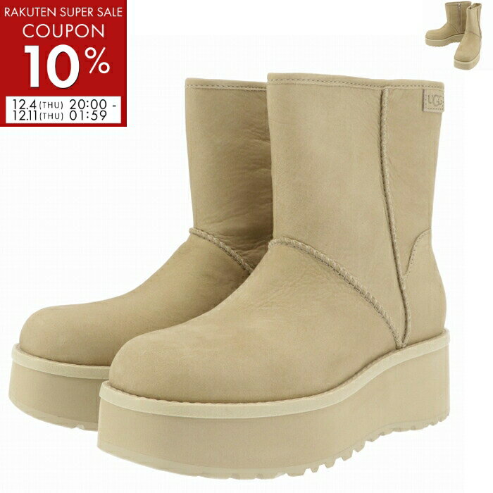 アグ UGG ミディアムブーツ CITYFUNC MID 厚底 プラットフォーム 耐水 5cmヒール ヌバックレザー 1163030 0006【APSHSALE】【amc10】