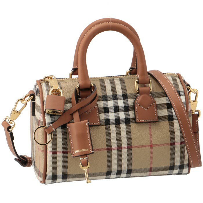 バーバリー BURBERRY ショルダーバッグ ミニ ボウリングバッグ チェック ハンドバッグ クロスボディ 8071357【PU_CA】