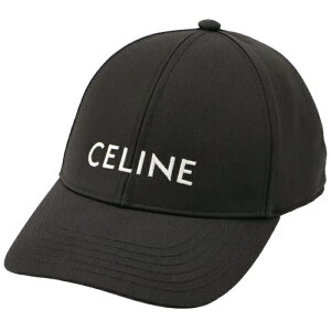 セリーヌ CELINE ロゴ コットン ベースボールキャップ 帽子 ブラック 2AUA1 242N 38NO