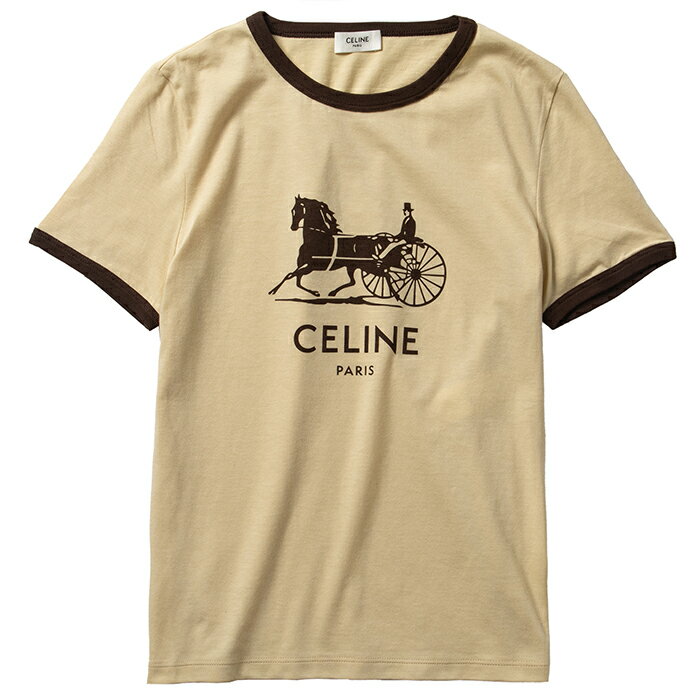 セリーヌ CELINE サルキー Tシャツ クルーネック バターブラウン 2X575 114L 11MR