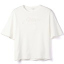 クロエ CHLOE 【大人もOK】キッズ Tシャツ ロゴ クルーネック 半袖シャツ 2024年春夏新作 C20109 0003 117【2024SS】