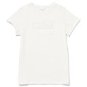 クロエ CHLOE キッズ Tシャツ ロゴ クルーネック 半袖シャツ 2024年春夏新作 C20110 0003 117【2024SS】