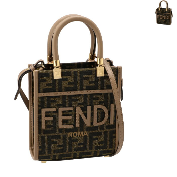 フェンディ FENDI トートバッグ スモール サンシャイン ショッパー FFファブリック ミニバッグ 2024年春夏新作 8BS092 ALP3【2024SS】【PU_CA】