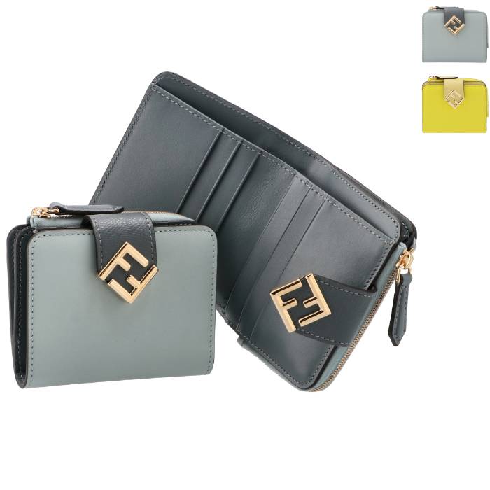 フェンディ FENDI 財布 二つ折り FFダイヤモンド コンパクトウォレット 二つ折り財布 8M0490 ALV4のサムネイル