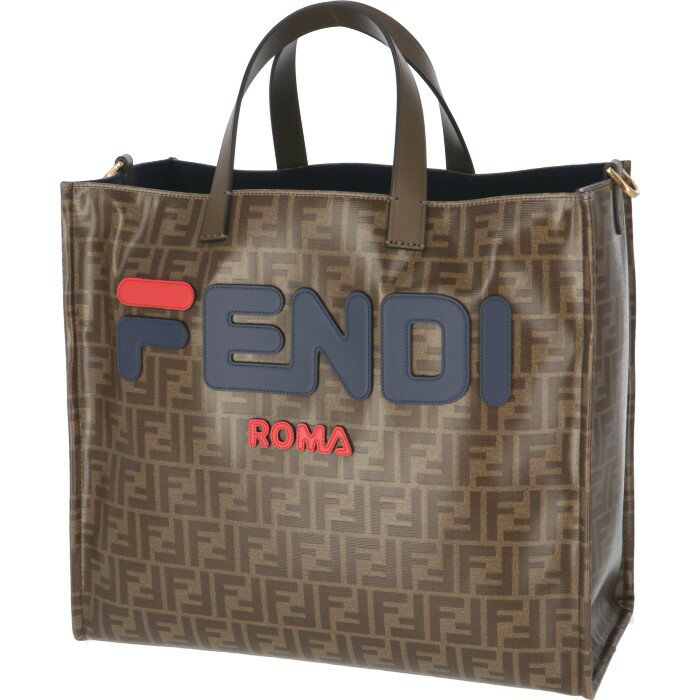 フェンディ FENDI 2019年春夏新作 トートバッグ フェンディマニア FILAコラボ ロゴバッグ ズッカ柄 8BH357 A5N6 F155V【06SALE】【19SS SALE】