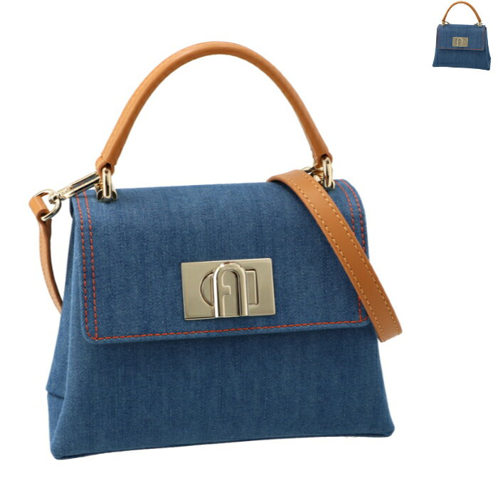 フルラ FURLA トートバッグ FURLA 1927 ミニ デニム ショルダーバッグ アーチロゴ 2024年春夏新作 WB00109 BX1542【2024SS】