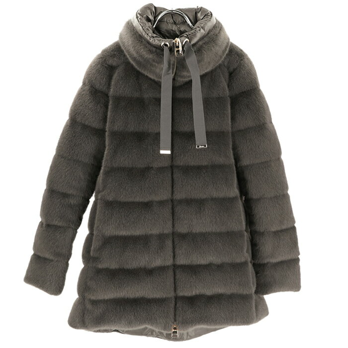 ヘルノ HERNO ダウンコート A-SHAPE IN FAUX FUR スタンドカラー PI002123D 12630