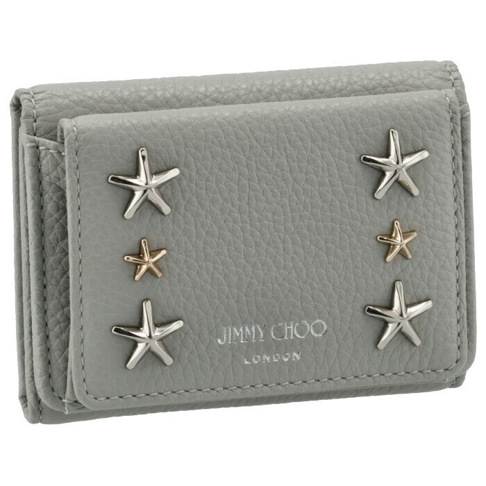 ジミーチュウ JIMMY CHOO 財布 三つ折り NEMO スタースタッズ ミニ財布 レディース グレー系 NEMO UUF 0222のサムネイル