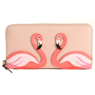ケイトスペード KATE SPADE 2018年秋冬新作 長財布 フラミンゴ キャメロンストリート レイシー FLAMINGO LACEY ピンク系 PWRU6388 0007 974