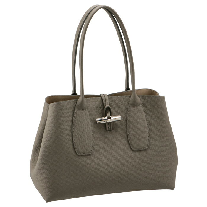 ロンシャン LONGCHAMP トートバッグ ロゾ ROSEAU レザー ハンドバッグ グレー タートルダブ 10060 HPN P55のサムネイル