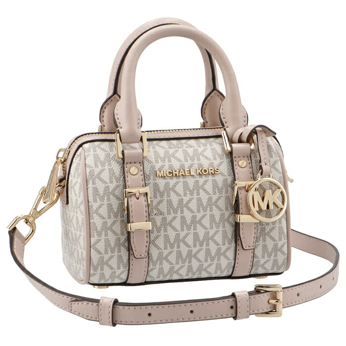 マイケルコース ミニバッグ レディース マイケル マイケル コース MICHAEL MICHAEL KORS ショルダーバッグ エクストラスモール DUFFLE XS クロスボディ ミニバッグ ホワイト系 バニラ/ソフトピンク 32F9G06C0B 0005 173