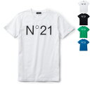 ヌメロ ヴェントゥーノ N°21 キッズ Tシャツ ロゴプリント クルーネック スウェットシャツ N21173 N0153