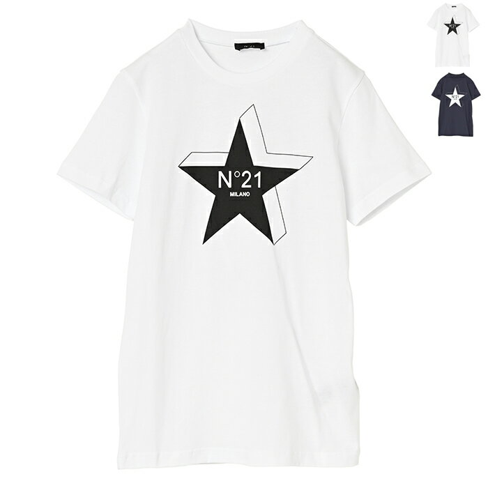 乐天商城 - ヌメロ ヴェントゥーノ N°21 【大人もOKキッズ Tシャツ スターロゴプリント クルーネック 半袖 N21952 N0199 0N821【P10