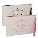 プラダ PRADA ロゴ キャンバス ポーチ クラッチ 1NH018 ZPX