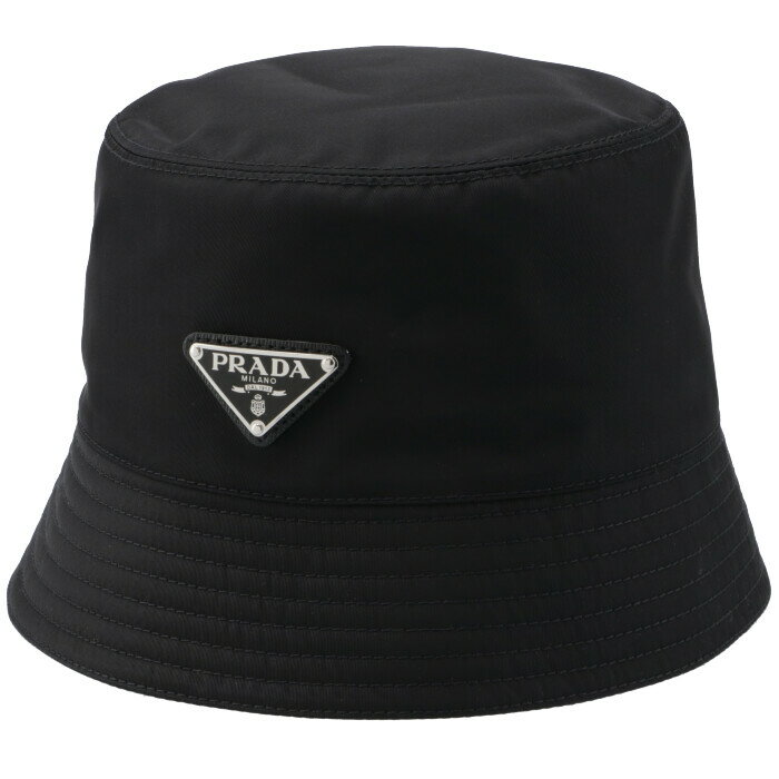 プラダ PRADA ナイロン バケットハット トライアングル ロゴ ブラック 1HC137 2DMI 002【2306CO68】のサムネイル