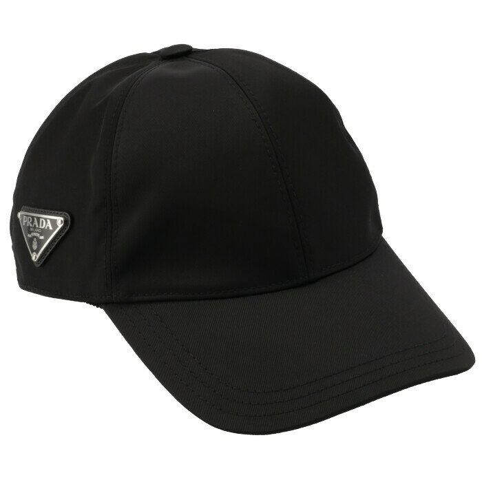 プラダ PRADA ナイロン ベースボールキャップ Re Nylon トライアングル ロゴ ブラック 1HC274 2DMI 002【22AW SALE】のサムネイル