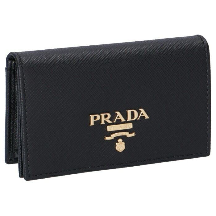 プラダ PRADA 名刺入れ レディース サフィアーノメタル ブラック 1MC122 QWA 002