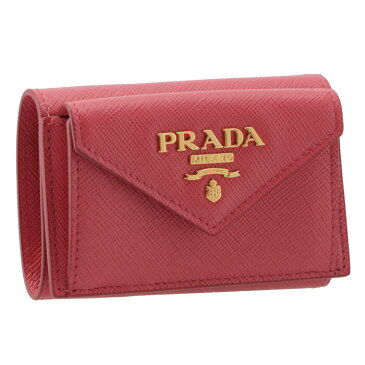 プラダ PRADA 三つ折り財布 ミニ財布 レディース サフィアーノ ピンク系 1MH021 QWA 505