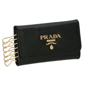 プラダ PRADA キーケース 型押しカーフスキン 6連キーケース ブラック系 1PG222 QWA 002
