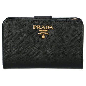 【楽天市場】プラダ PRADA 財布 二つ折り サフィアーノ 二つ折り財布 レディース ブラック 1ML225 QWA 002：アメイジングサーカス