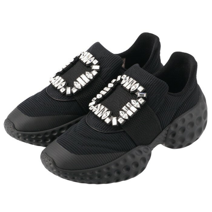 ロジェ ヴィヴィエ ROGER VIVIER スニーカー VIV RUN RIGHT ストラス バックル シューズ 靴 ブラック 2023年秋冬新作 RVW63731340 QPS B999【2023AW】のサムネイル