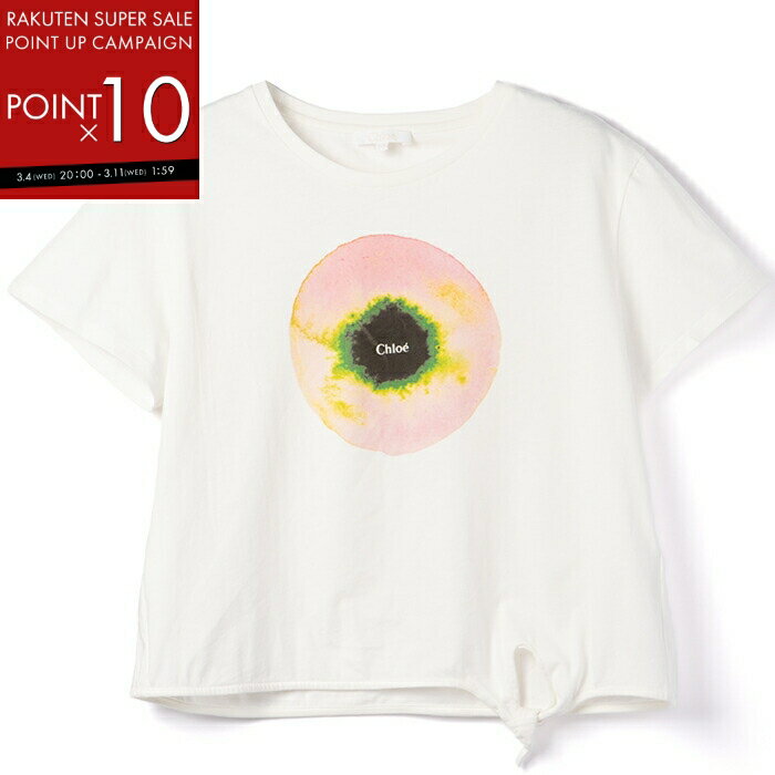 クロエCHLOEキッズTシャツロゴ...