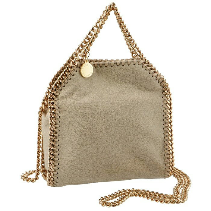 ステラマッカートニー STELLA MCCARTNEY ショルダーバッグ ファラベラ タイニートート TINY FALABELLA ミニバッグ ベージュ×ゴールド 391698 W9355 9300